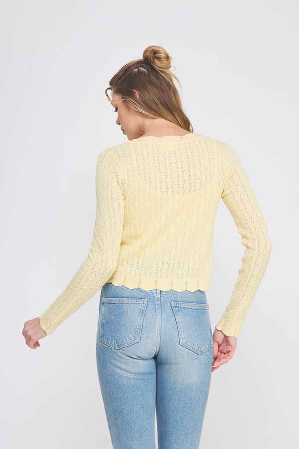 Lightweight Pointelle Cardigan