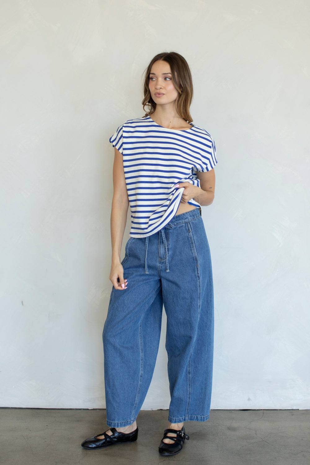 Leon Striped Muscle Top