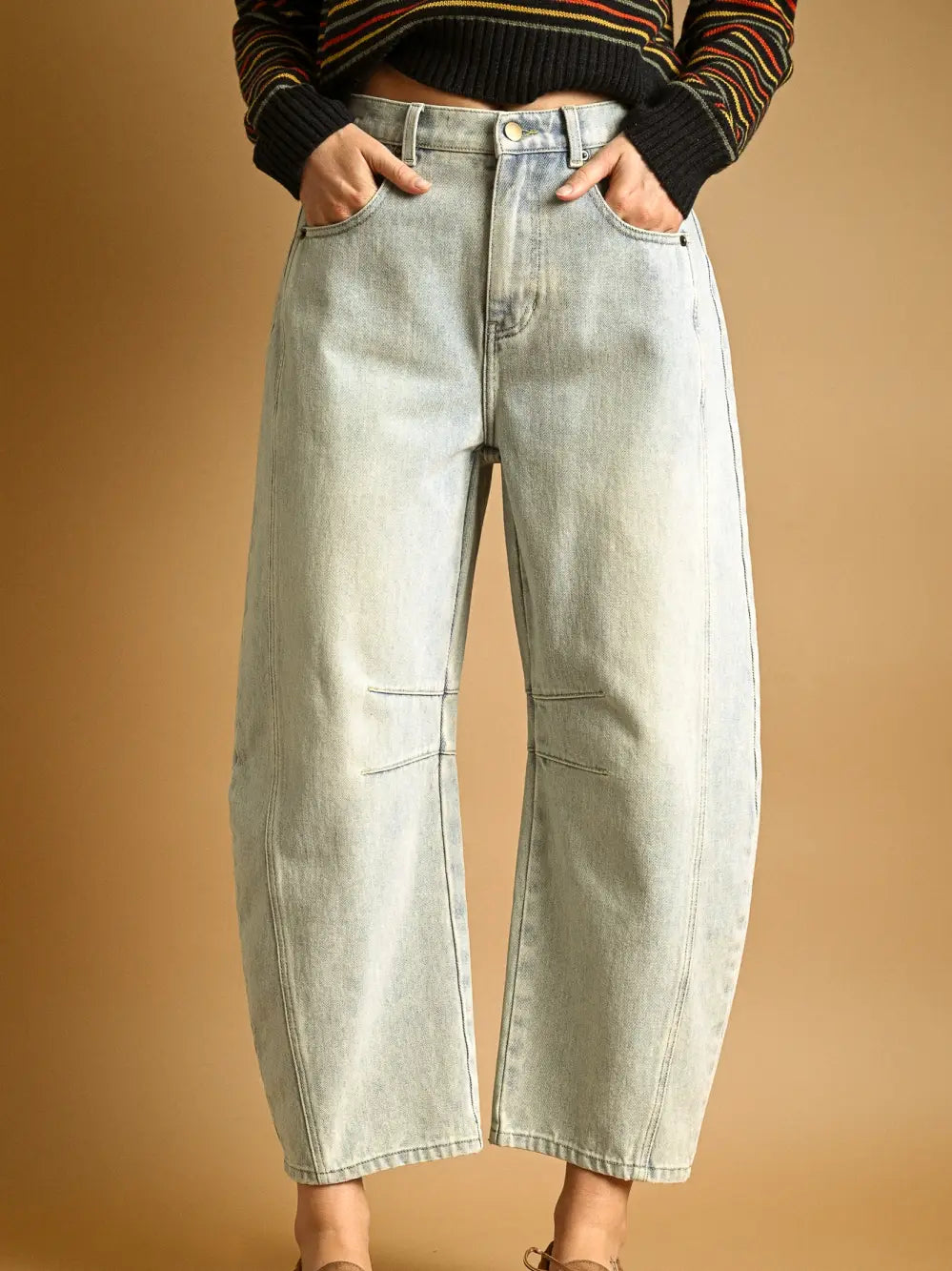 Barrel Washed Denim Pants