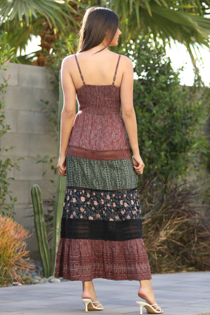 Twist Front Spaghetti Strap Maxi Dress