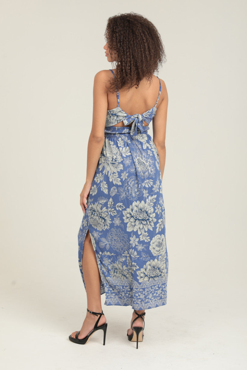 Twist Front Bust Midi Dress