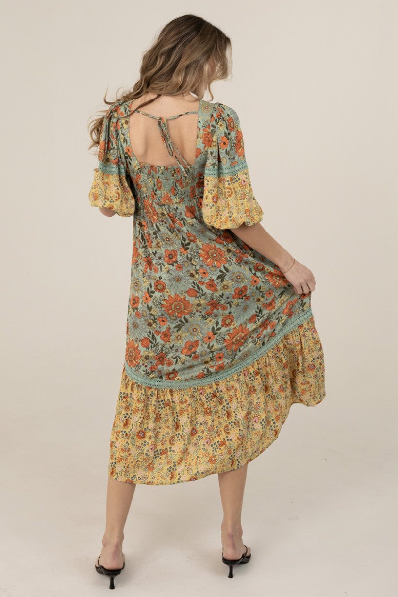 Long Sleeve V-Neck Maxi Dress