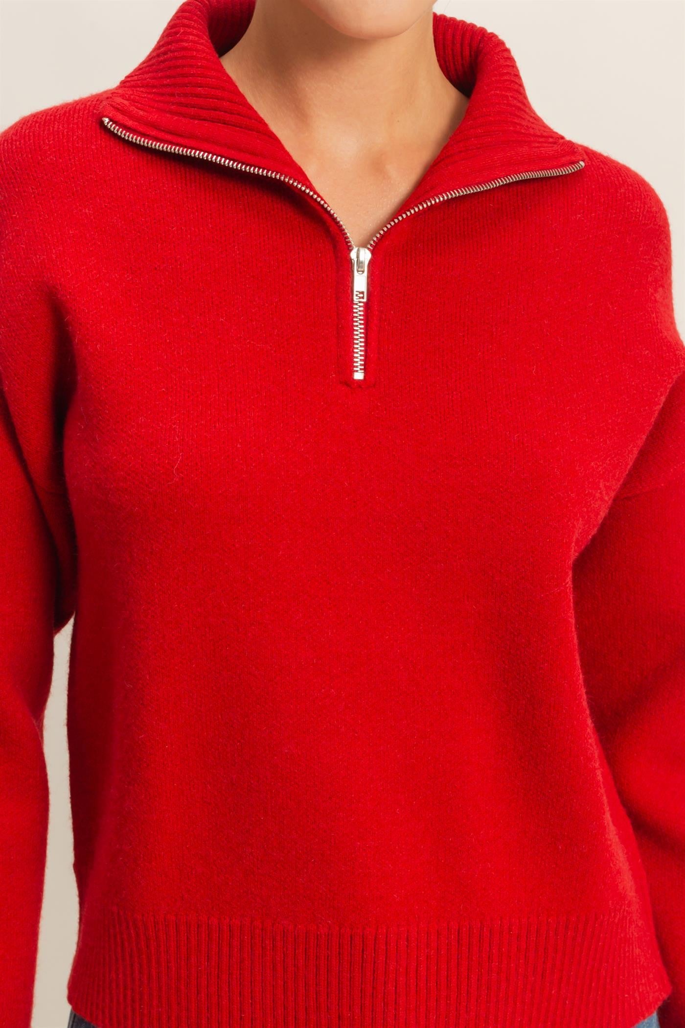 Half Zip Classic Sweater