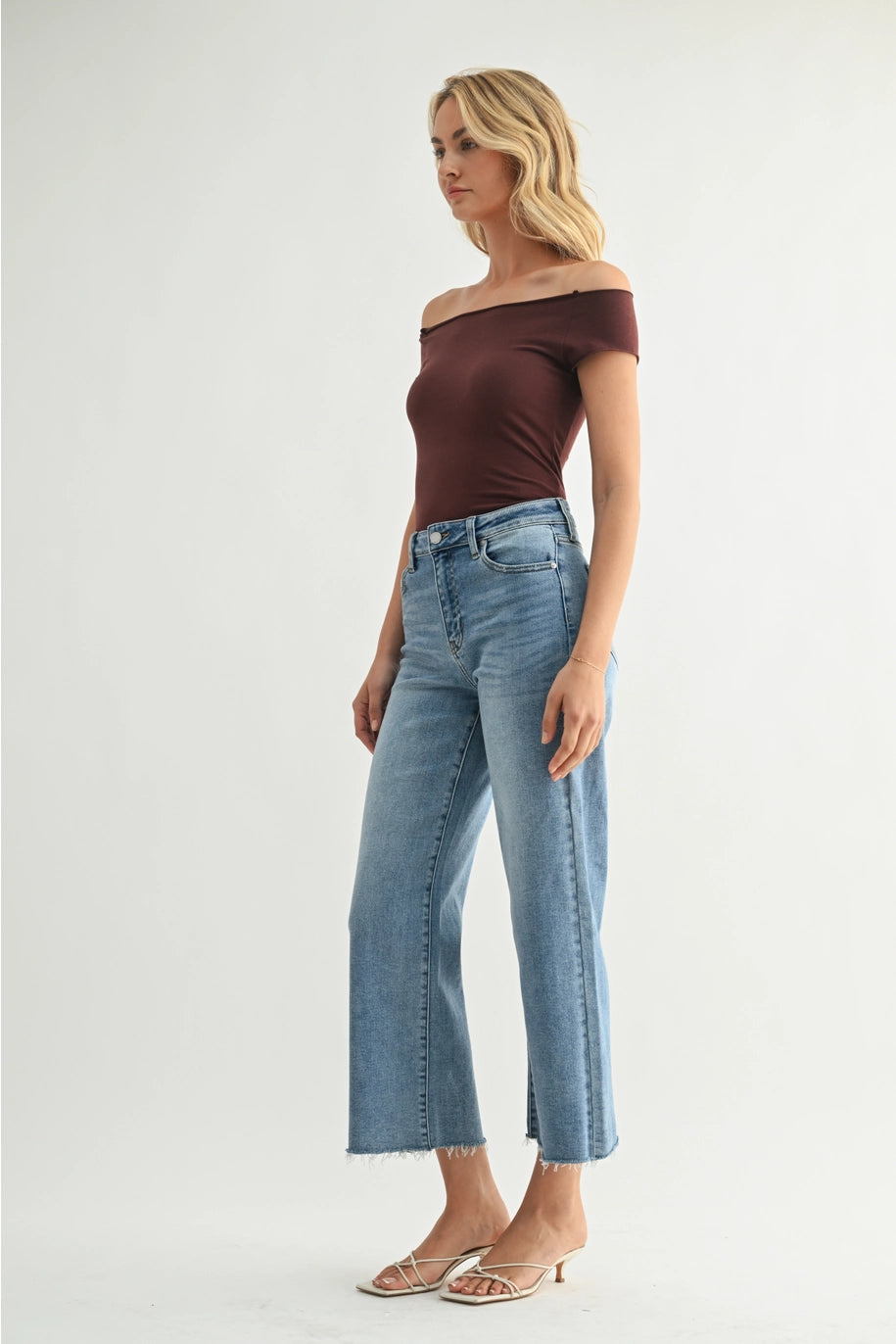 Slim Wide Leg Pants