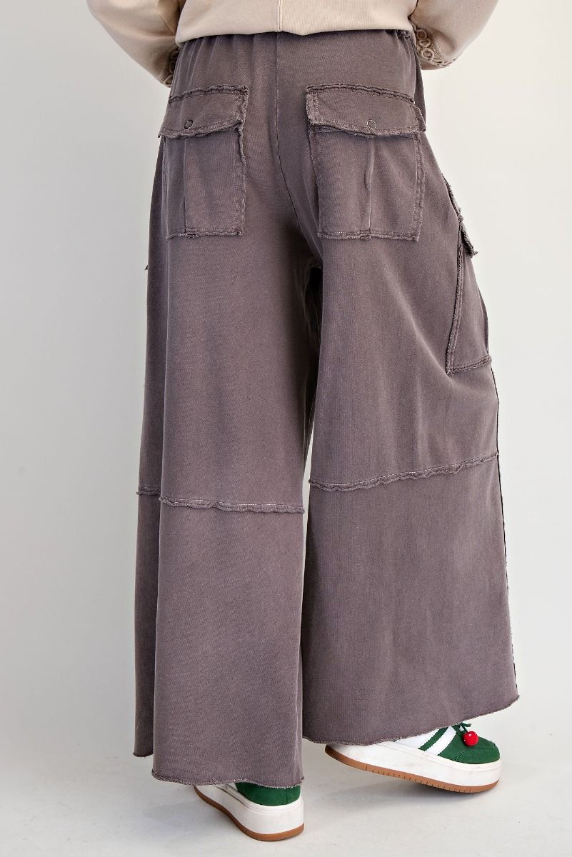 Mineral Washed Terry Knit Cargo Sweatpants