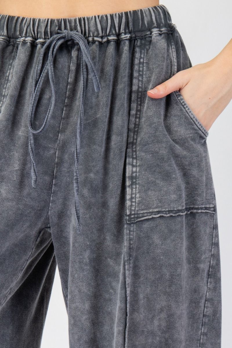 Mineral Washed Terry Knit Pants