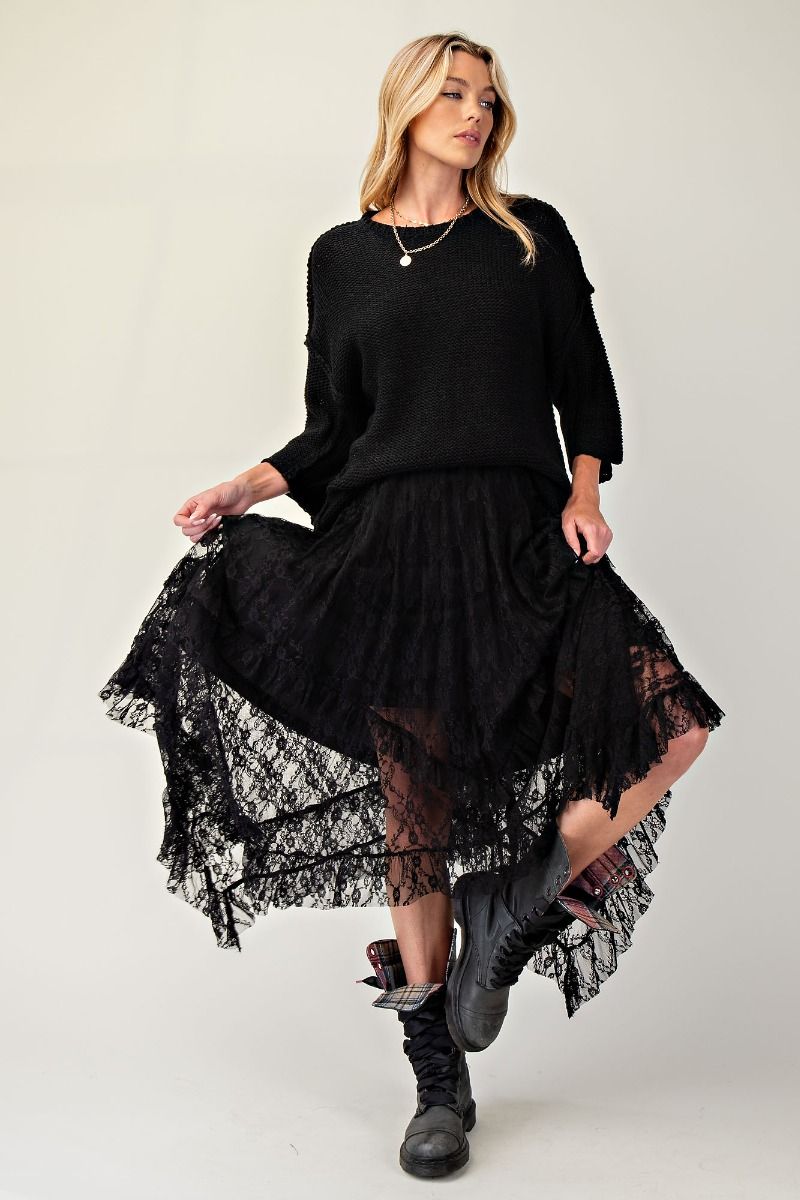 Half Sleeve Knitted Boxy Sweater