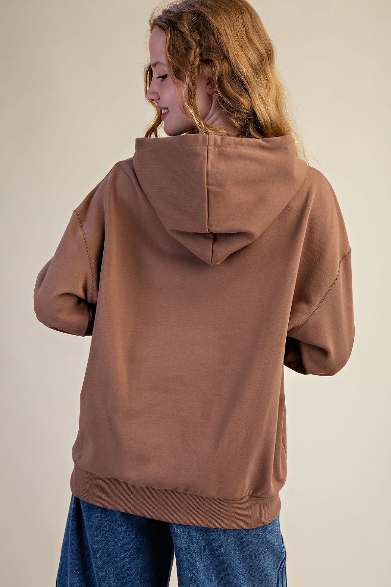 Teddy Bear Patch Pullover Hoodie