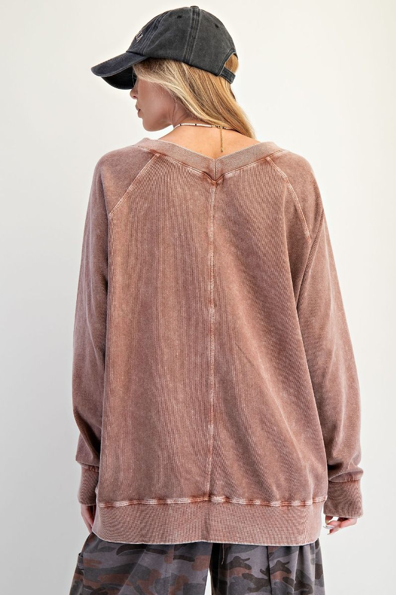 Washed Terry Oversized Pullover