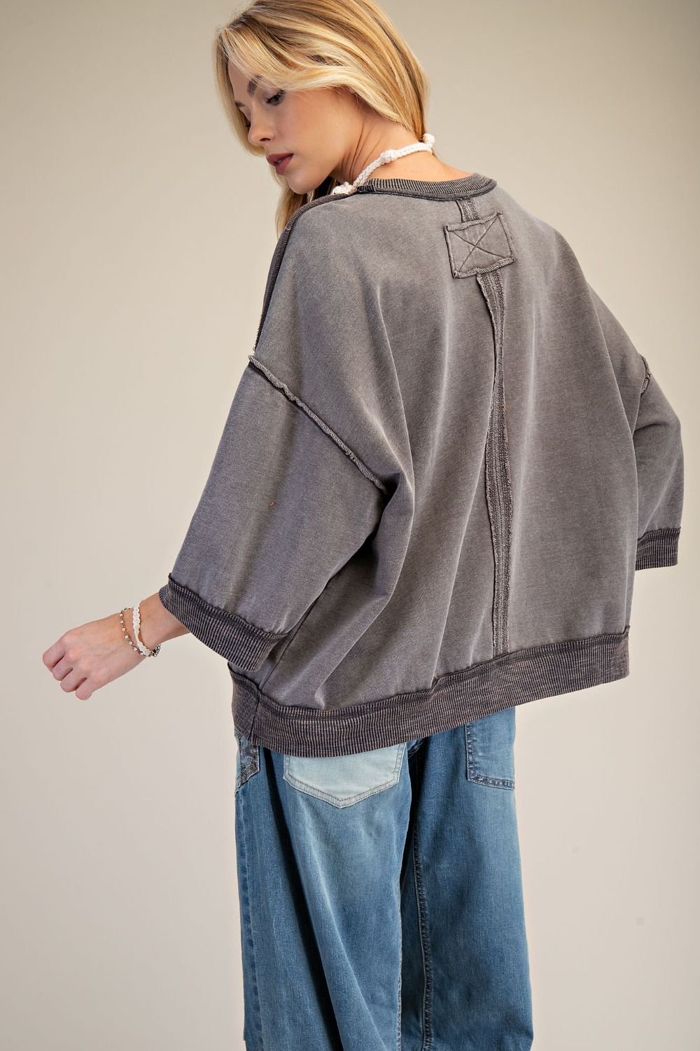 Mineral Washed Terry Pullover