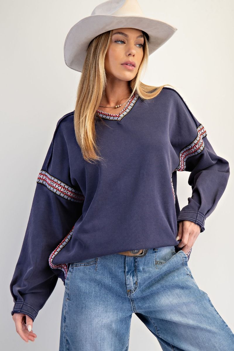 Washed Terry Hoodie Pullover