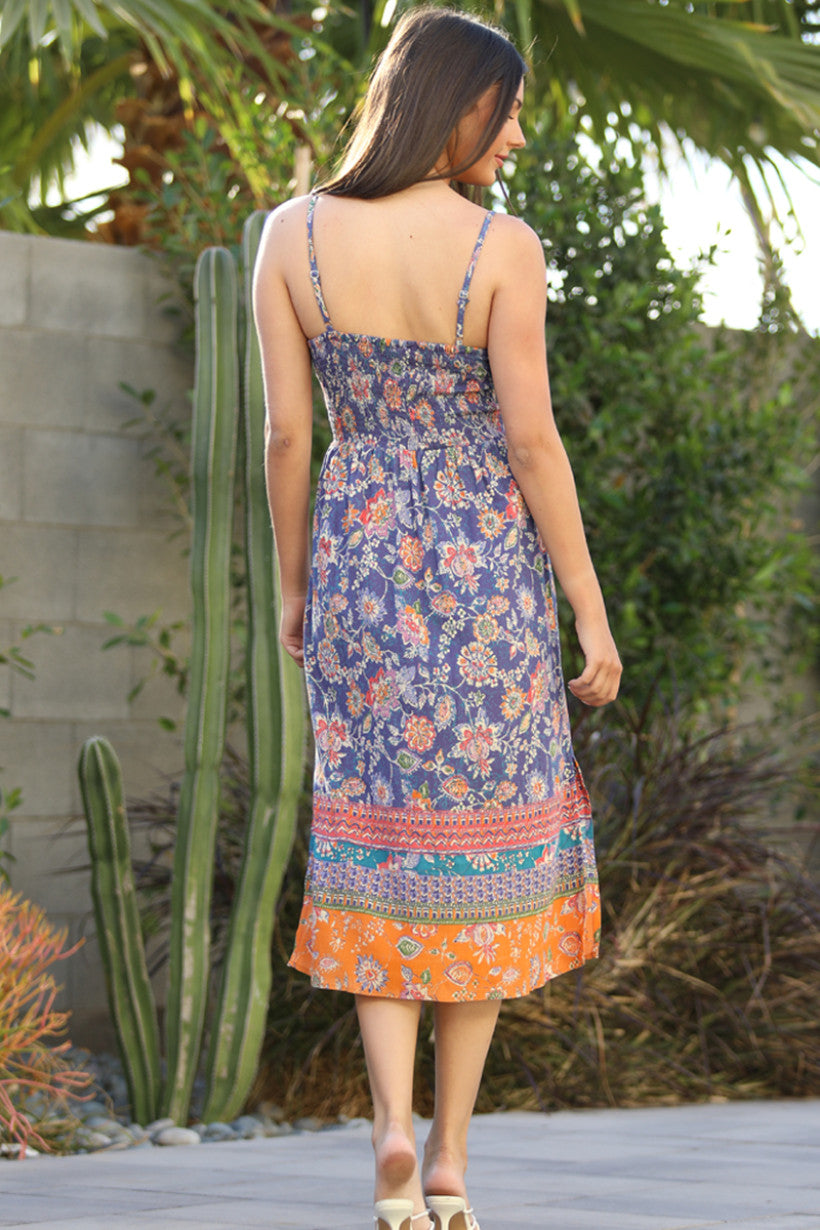 Twist Front Keyhole Maxi Dress
