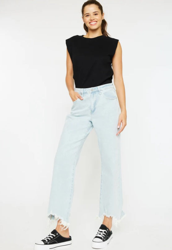 Isadora High Rise Slim Wide Leg Jeans