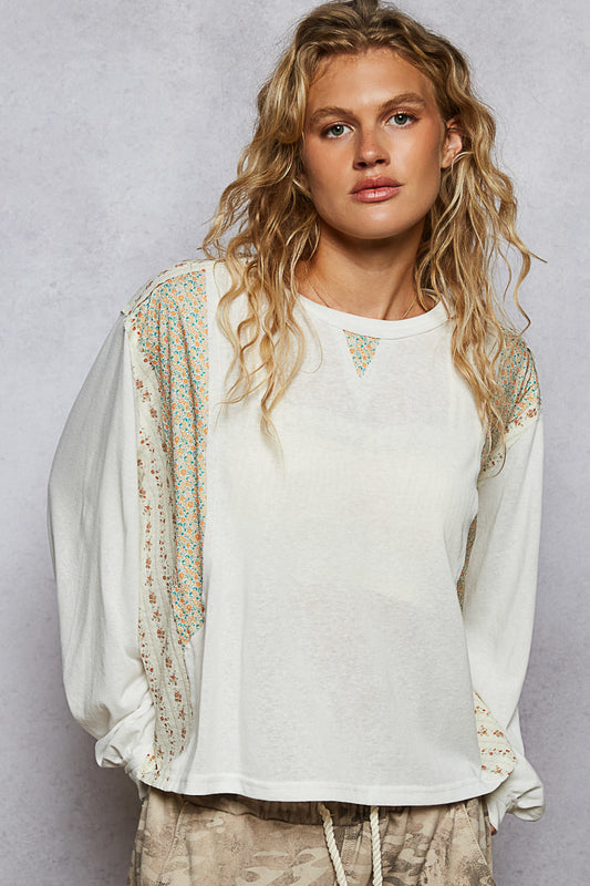 Round Neck Long Sleeve Roomy Fit Top