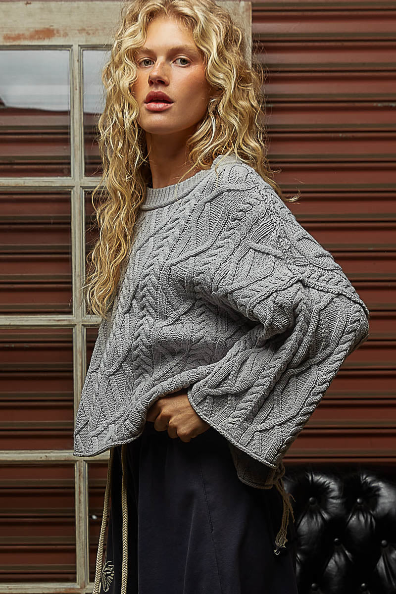 3/4 Sleeve Cropped Fit Top