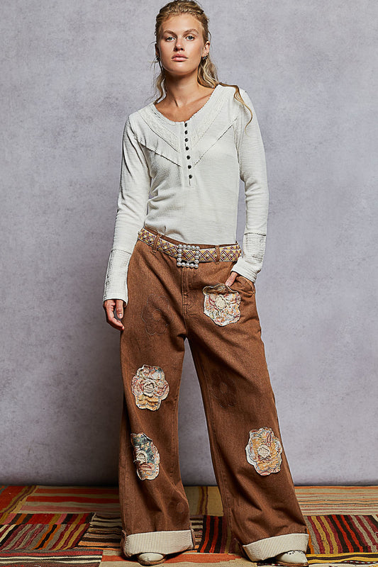 V Neck Long Sleeve Regular Fit Top
