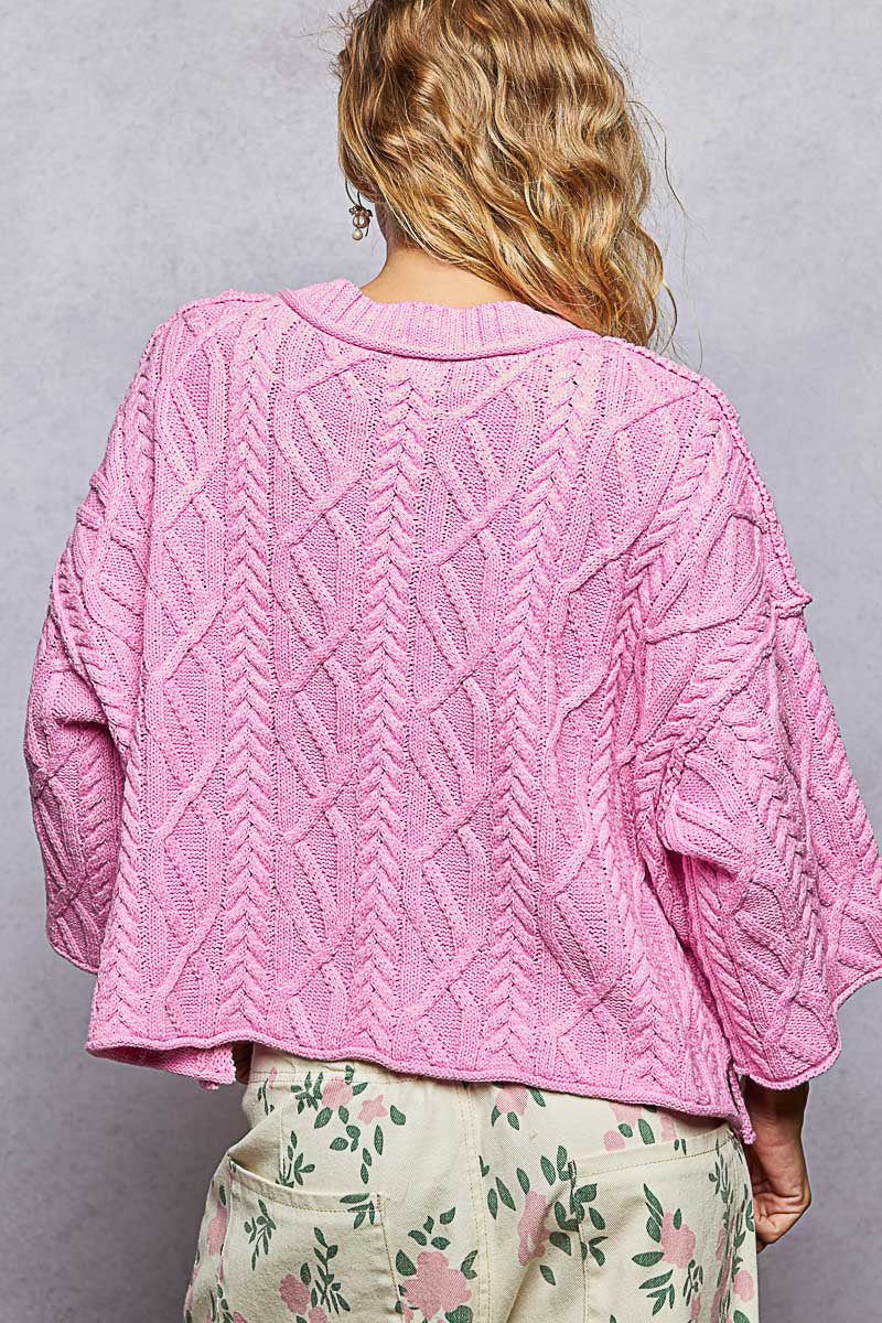 Modern Slit Cropped Sweater Top