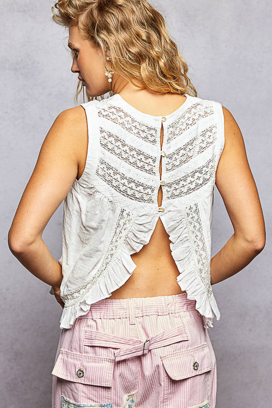 V-Neck Flowy Sleeveless  Fit Top