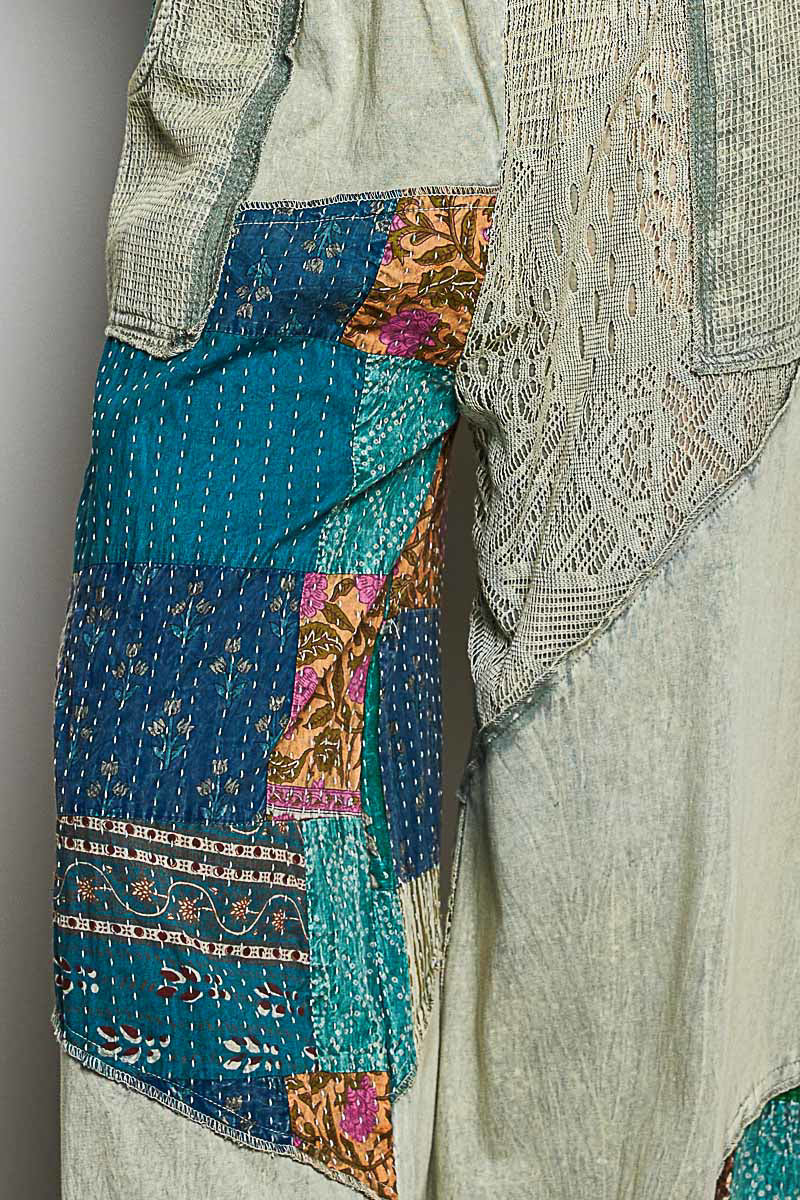 One-of-a-Kind Patchwork Wide Leg Pants