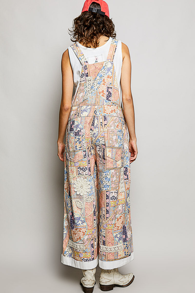 Wildflower Pearl Patchwork Overalls