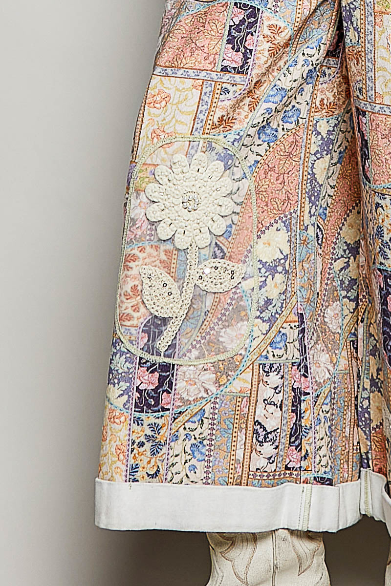 Wildflower Pearl Patchwork Overalls
