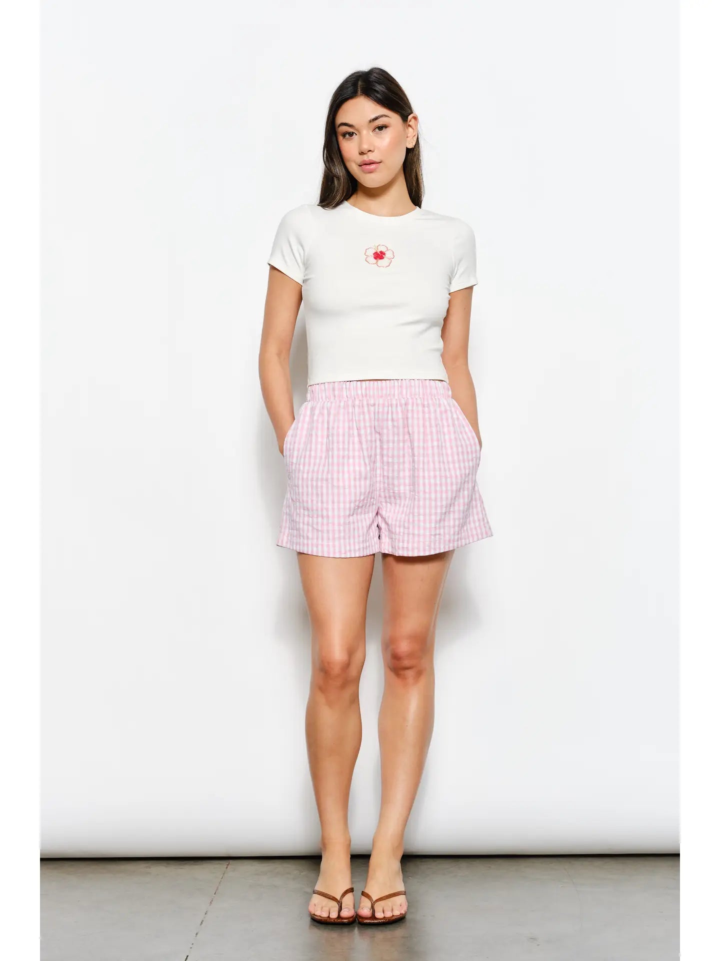 Fran Flower Bead Embroidered Tee