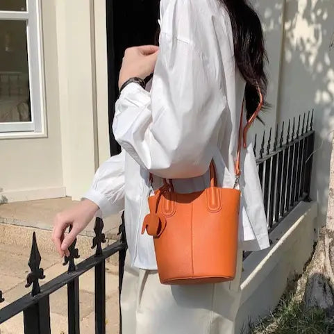 Small Tote/Crossbody Bag W/Matching Bag Charm