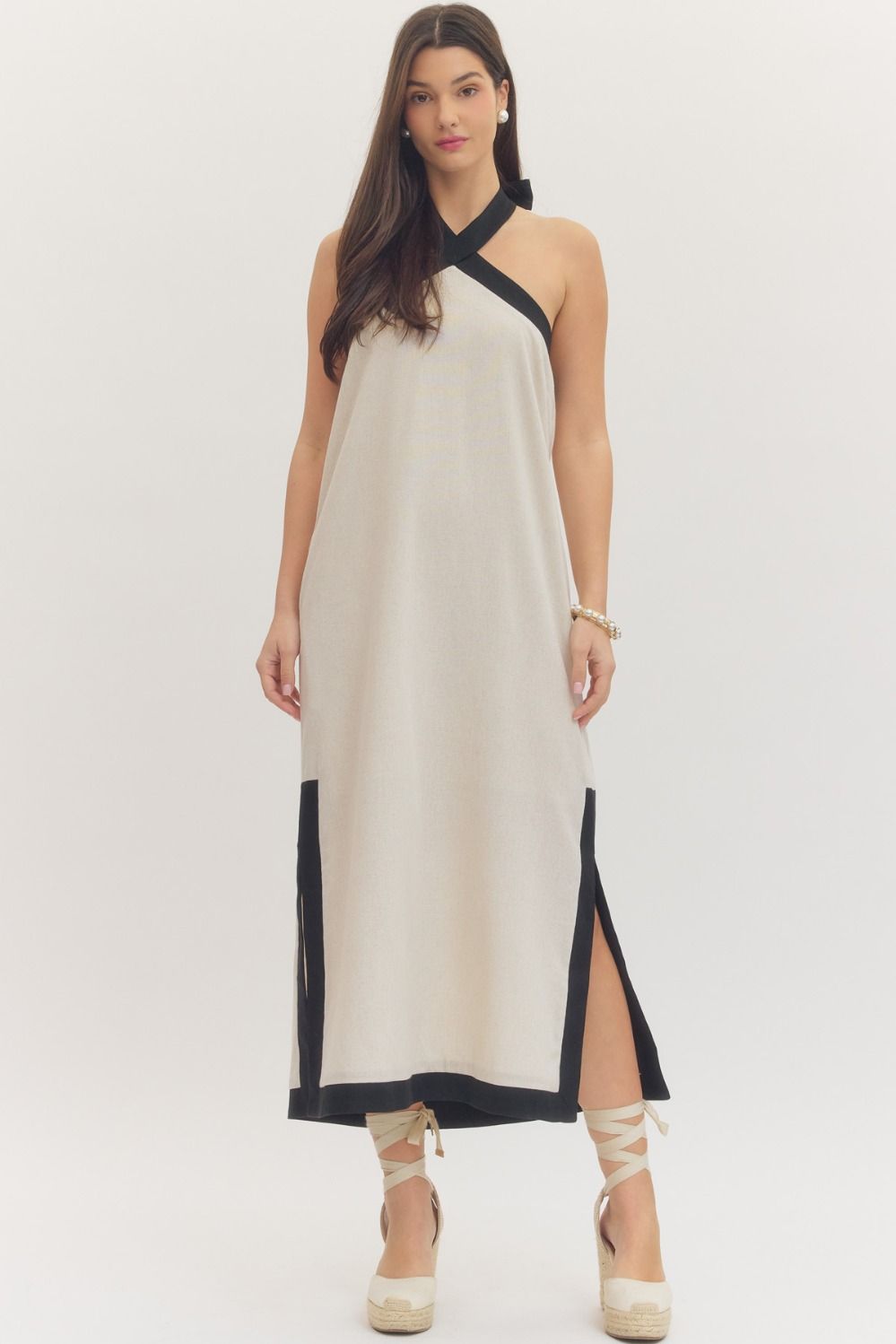Harbor Glow Halter Dress
