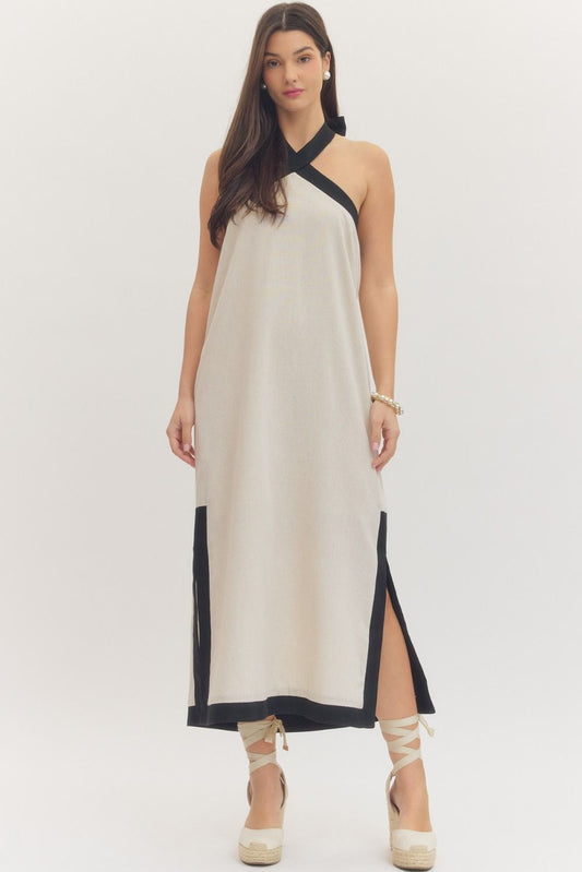 Harbor Glow Halter Dress
