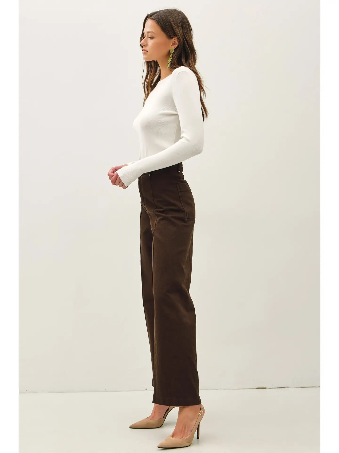 Basic Pullover Solid Rib Knit