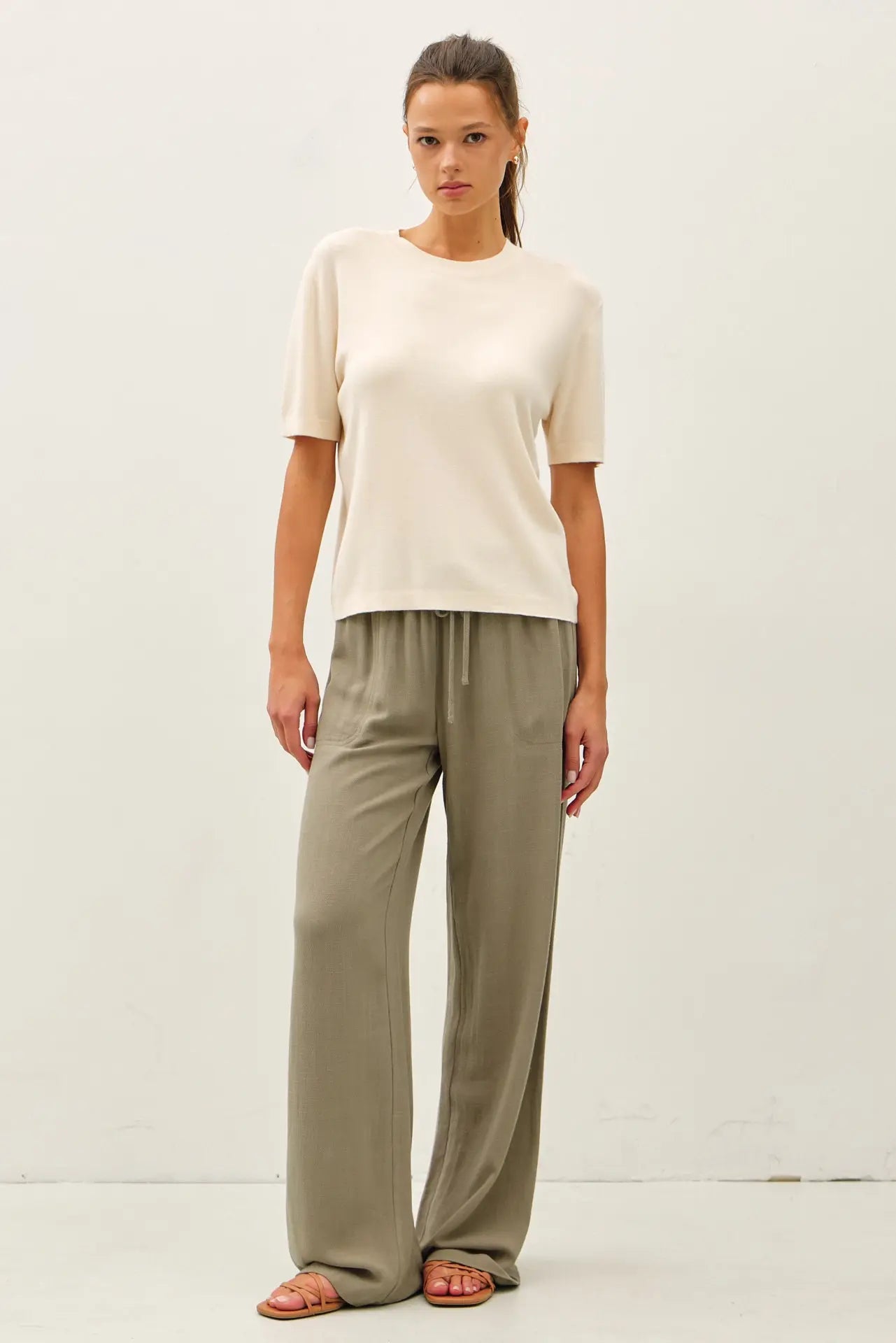 Cashmere Blended Short Sleeve Sweater