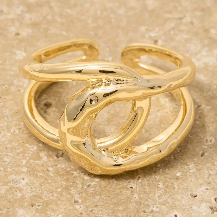 Layered Loop Open Band Ring