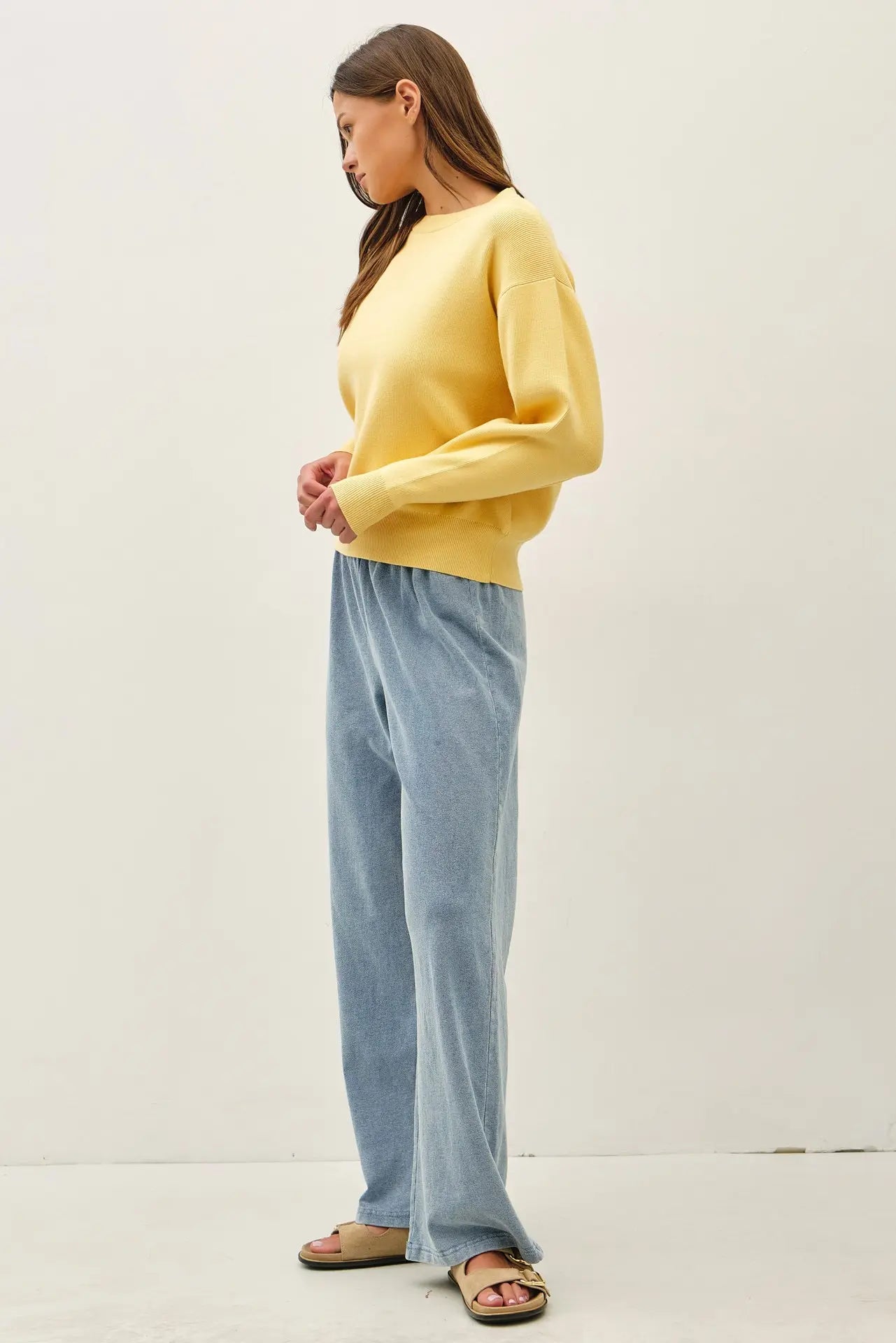 Boyfriend Fit Pullover Sweater