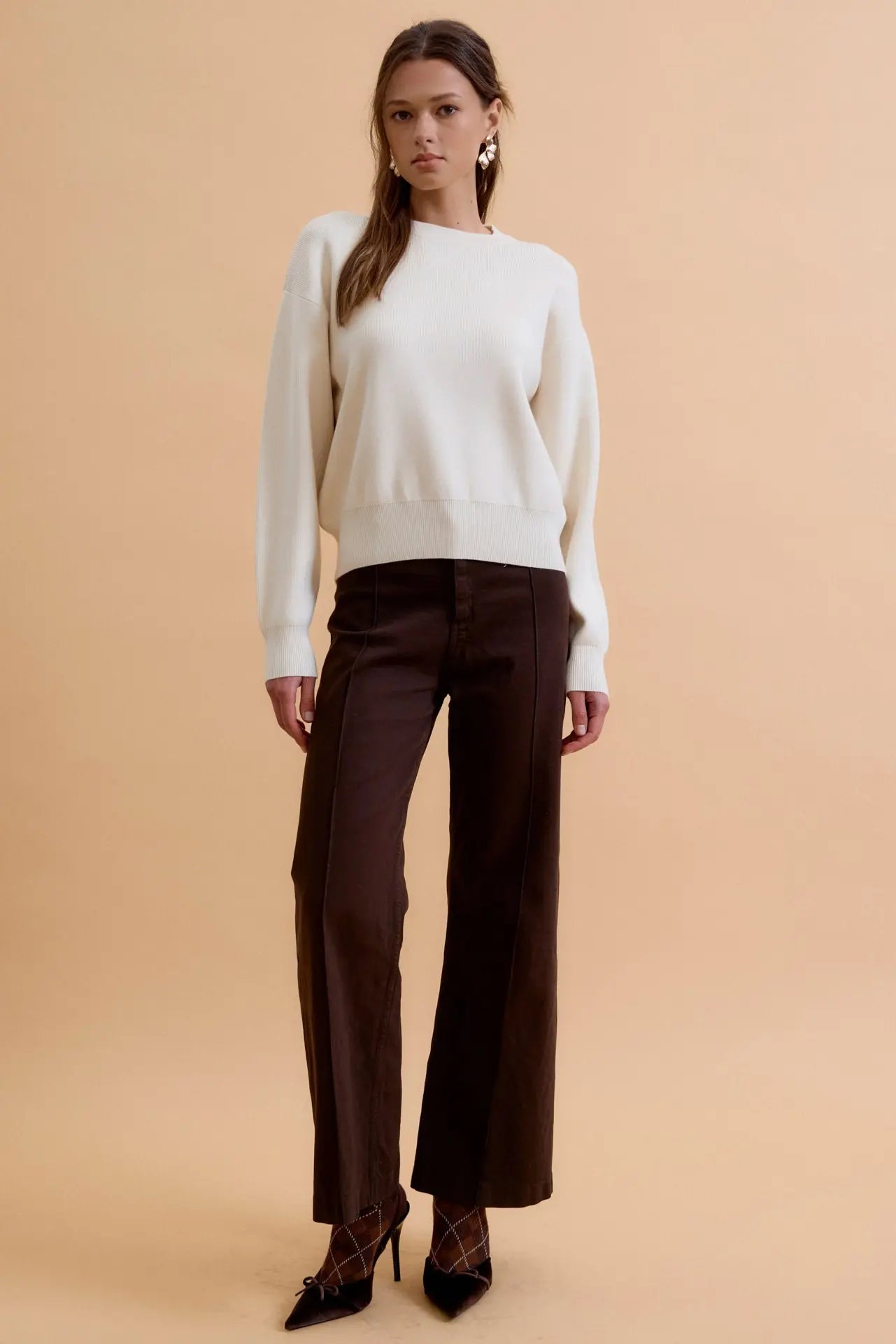 Boyfriend Fit Pullover Sweater