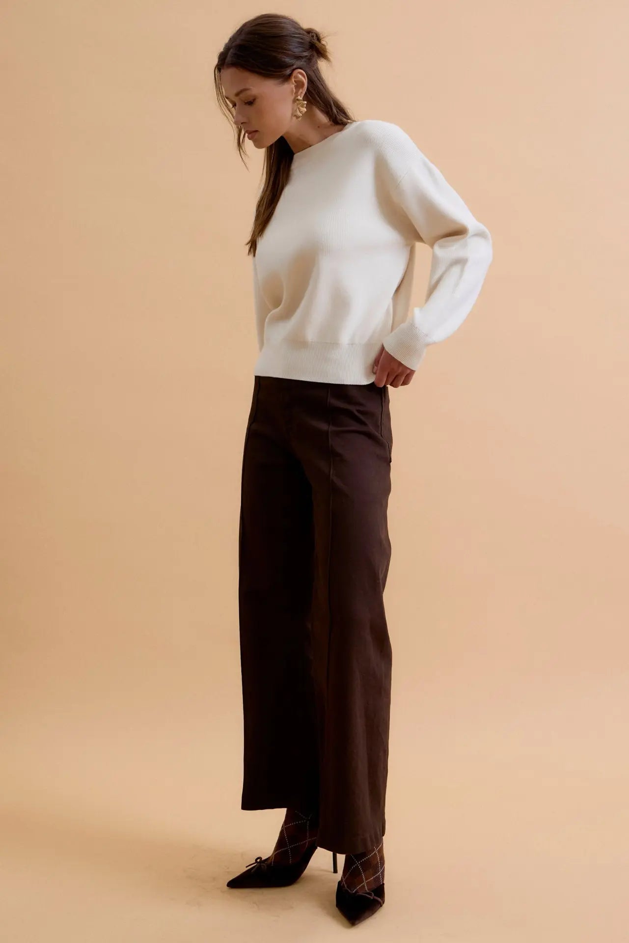 Boyfriend Fit Pullover Sweater