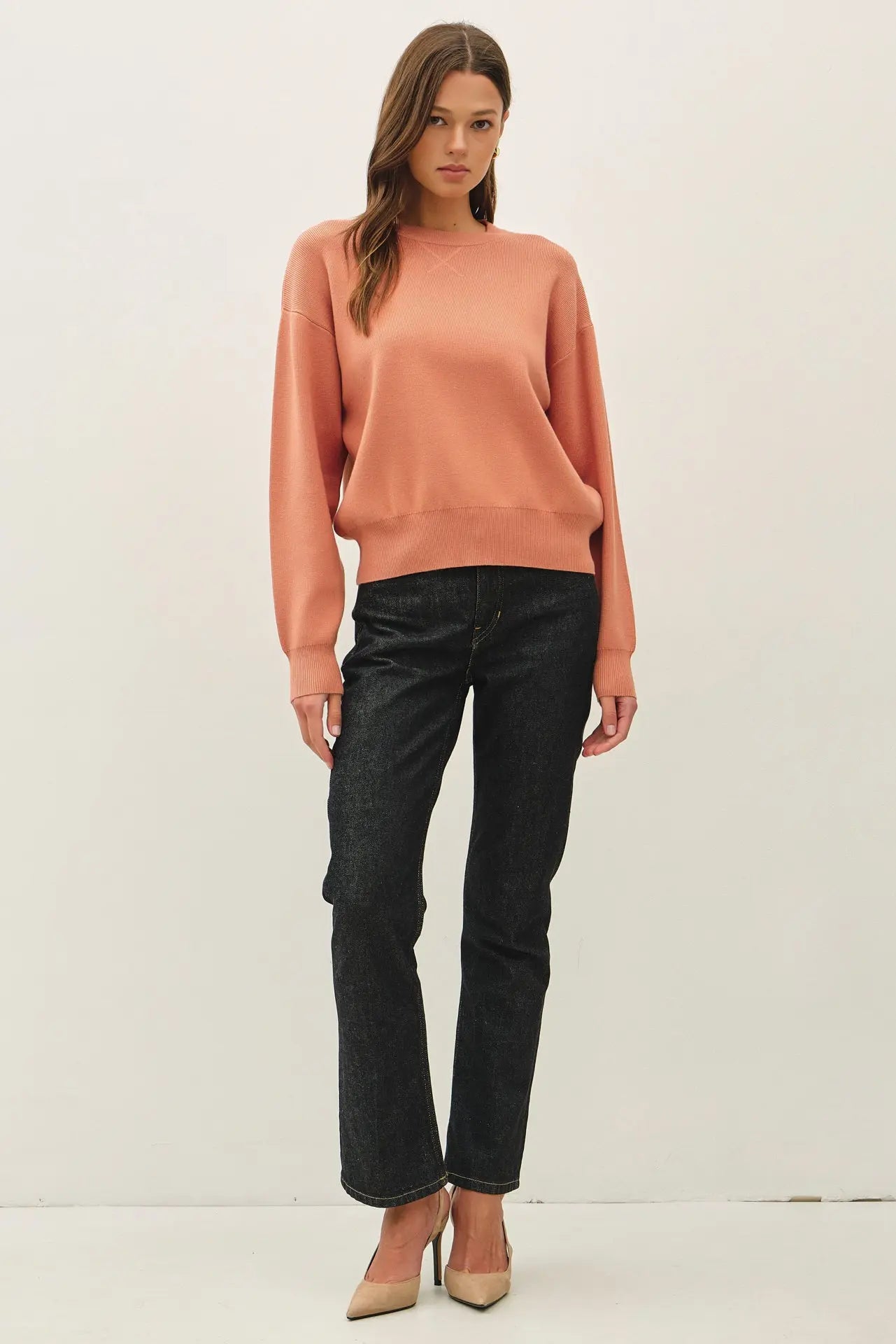 Boyfriend Fit Pullover Sweater