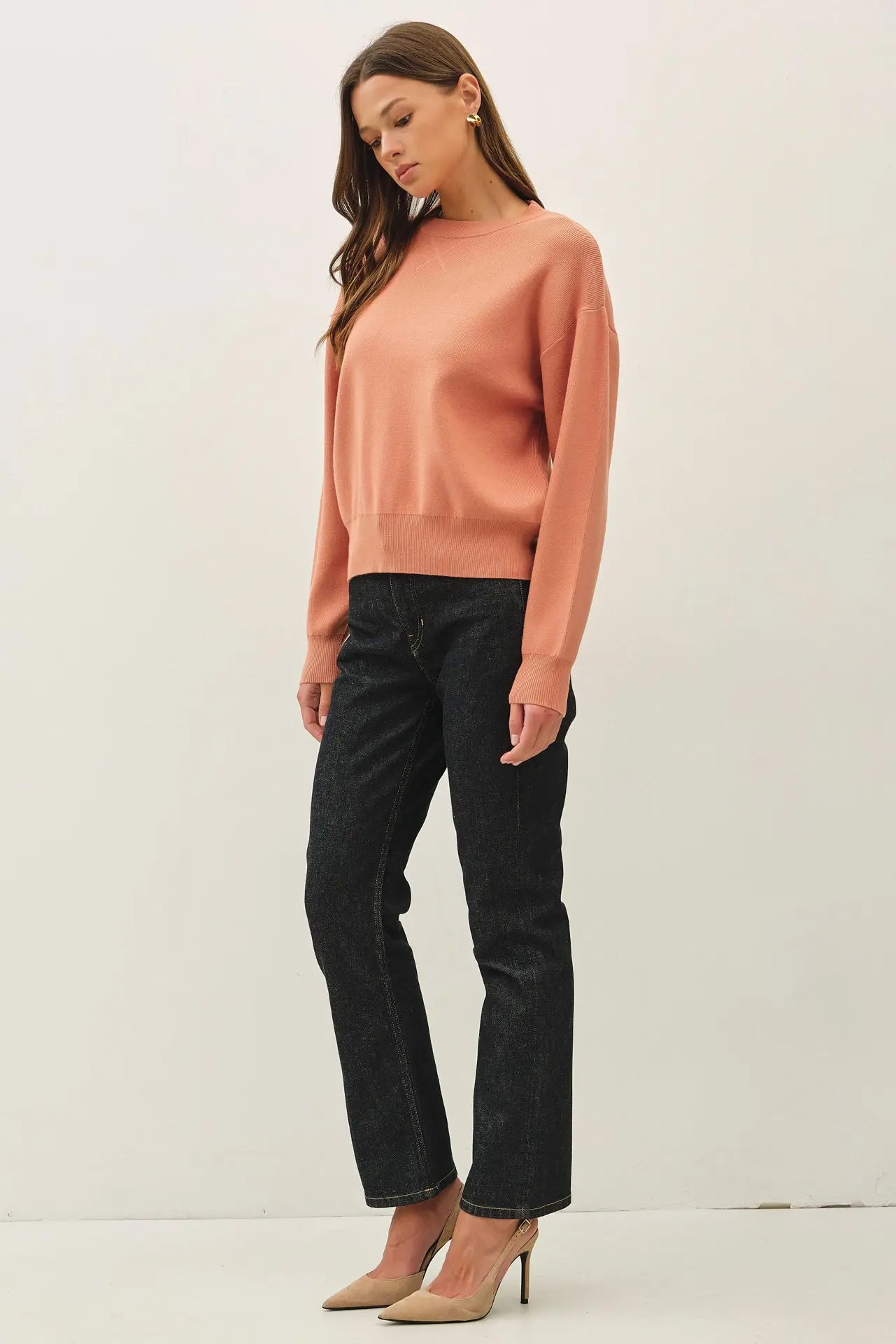Boyfriend Fit Pullover Sweater