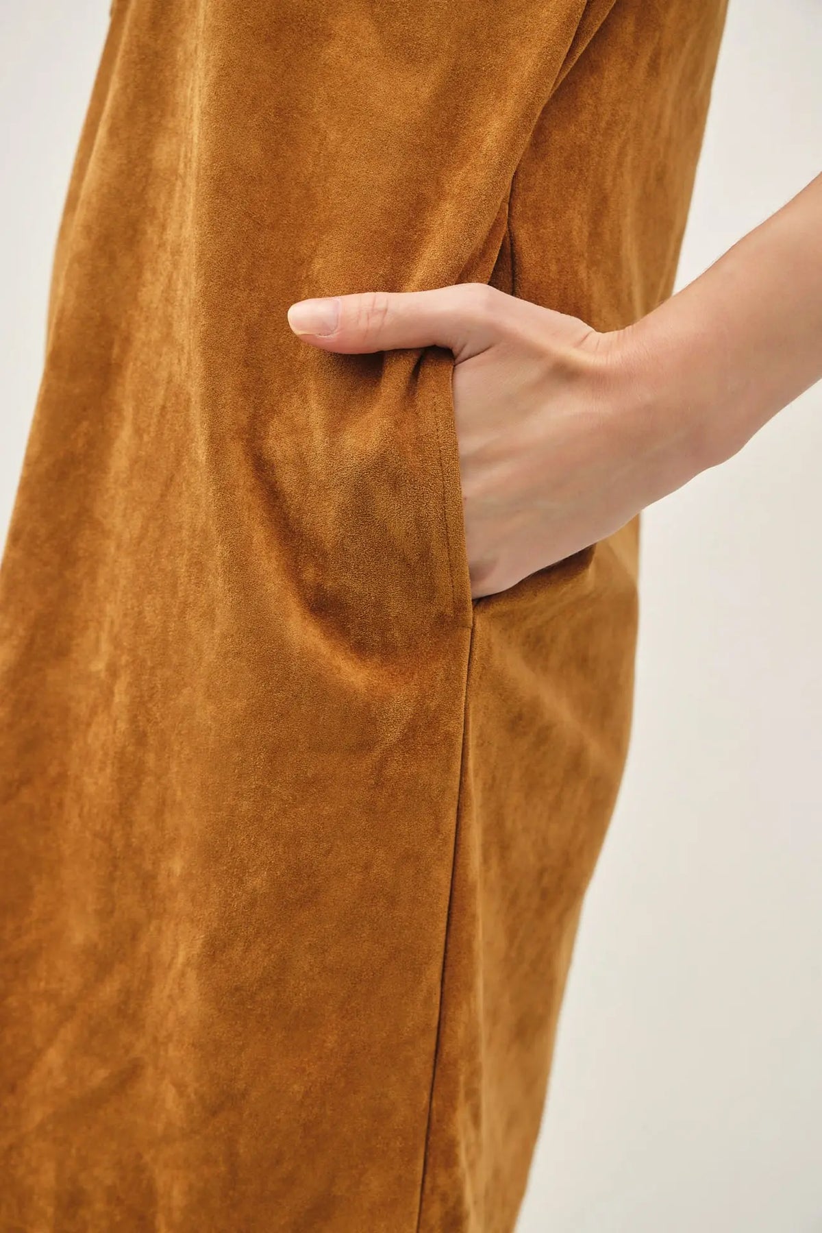 Suede Button Up Dress