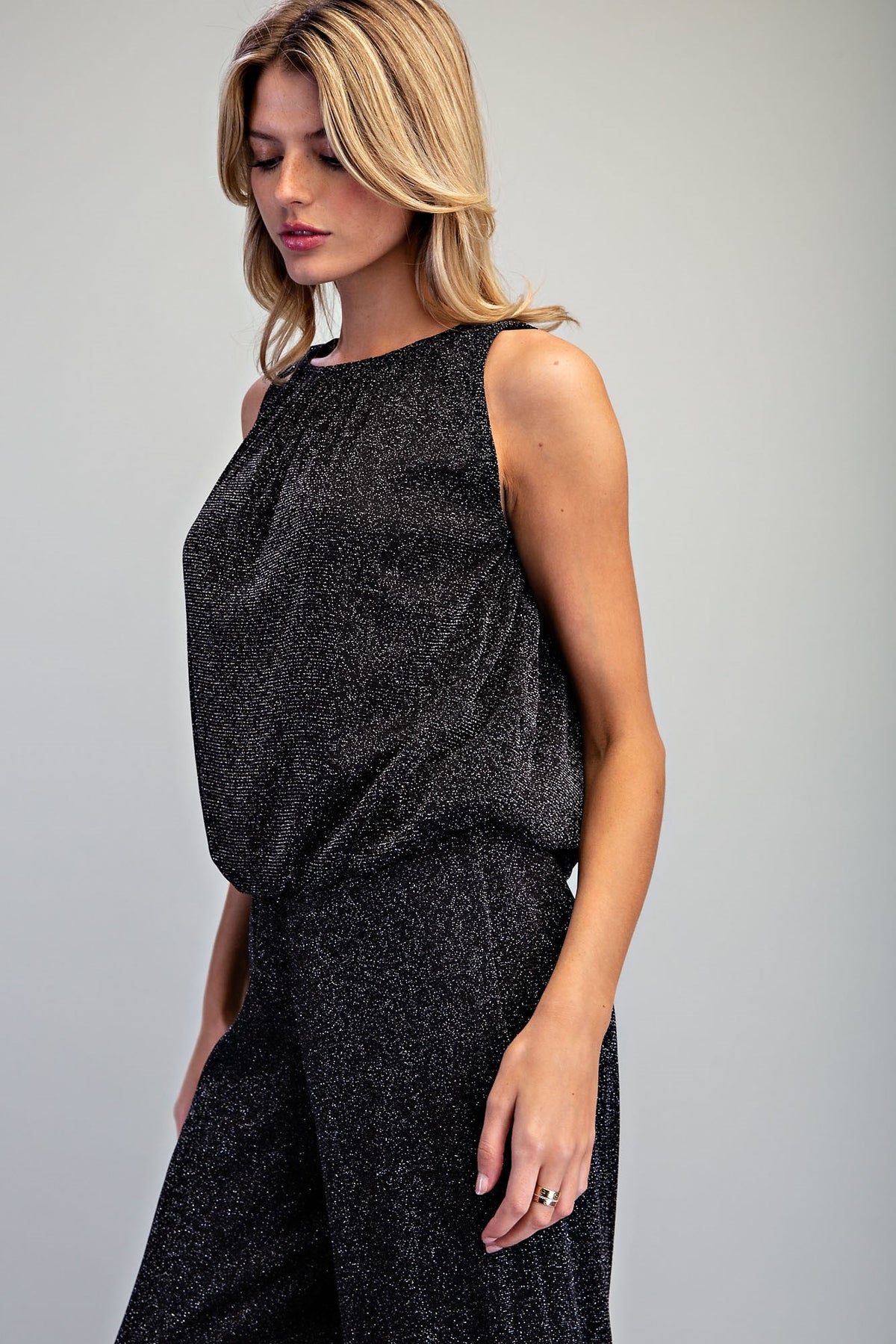 Metallic Sleeveless Top