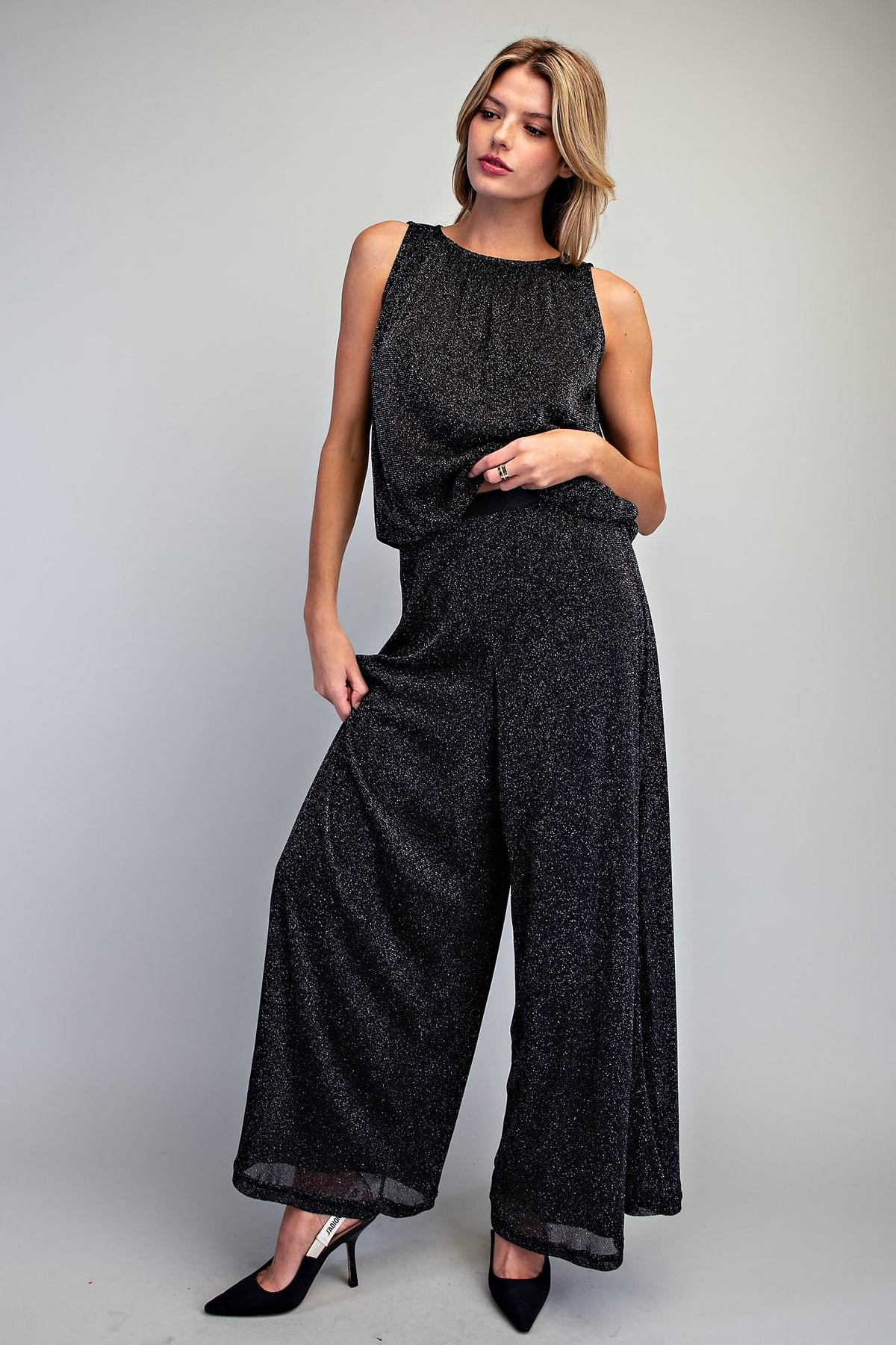 Metallic Sleeveless Top
