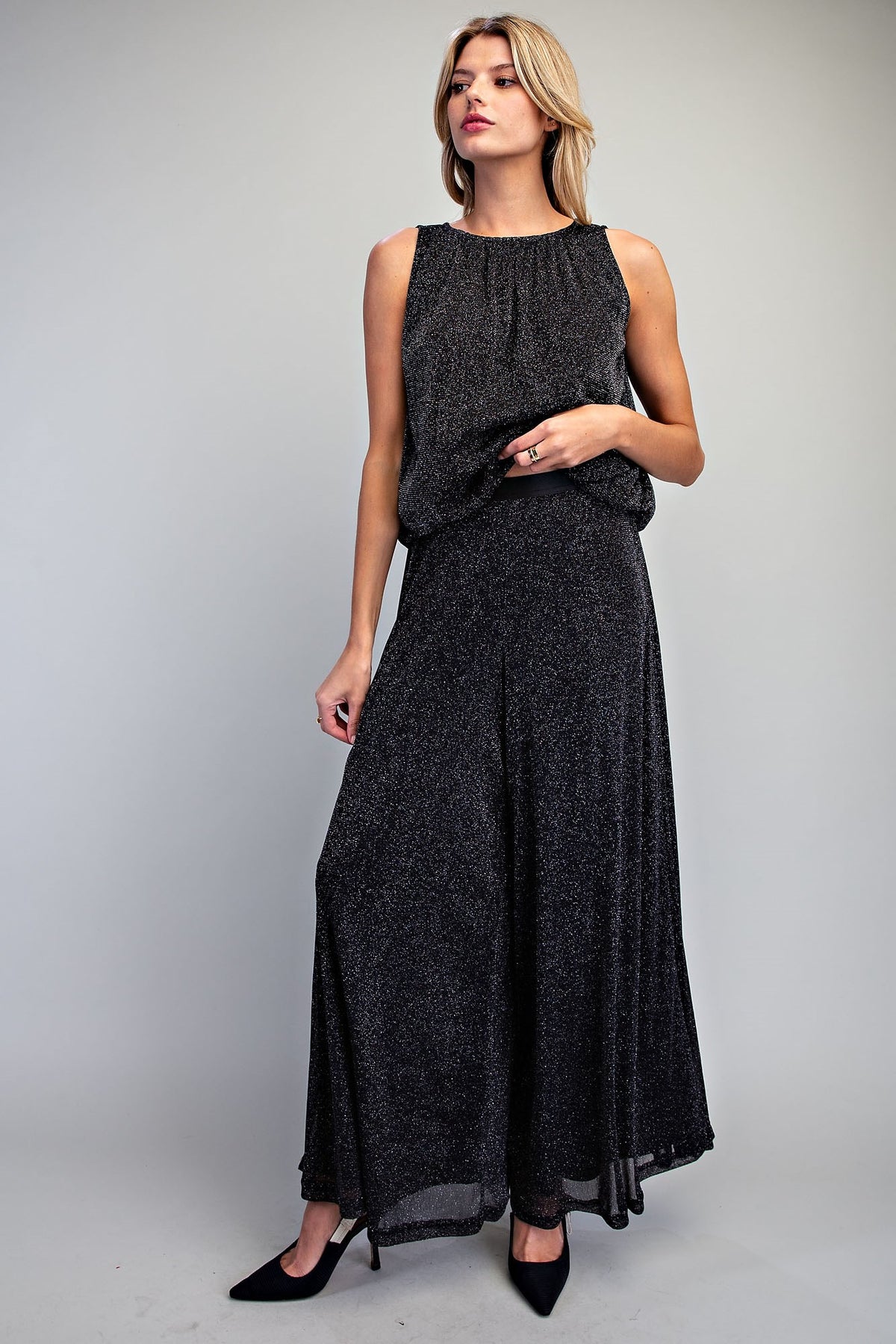 Metallic Sleeveless Top