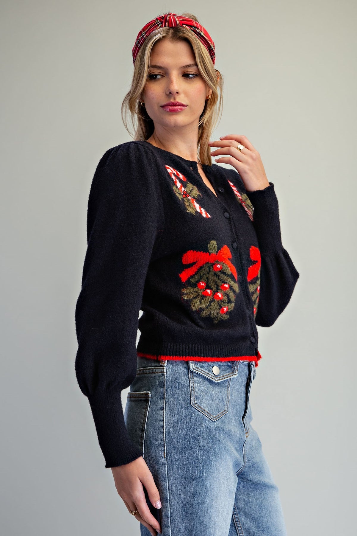 Holiday Mistletoe Cardigan