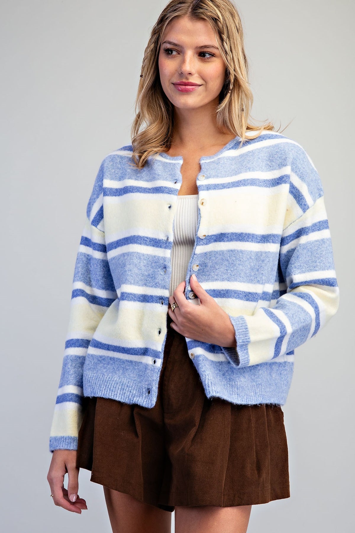 Cozy Striped Cardigan
