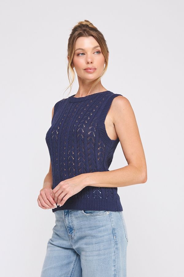 Pointelle Sweater Vest