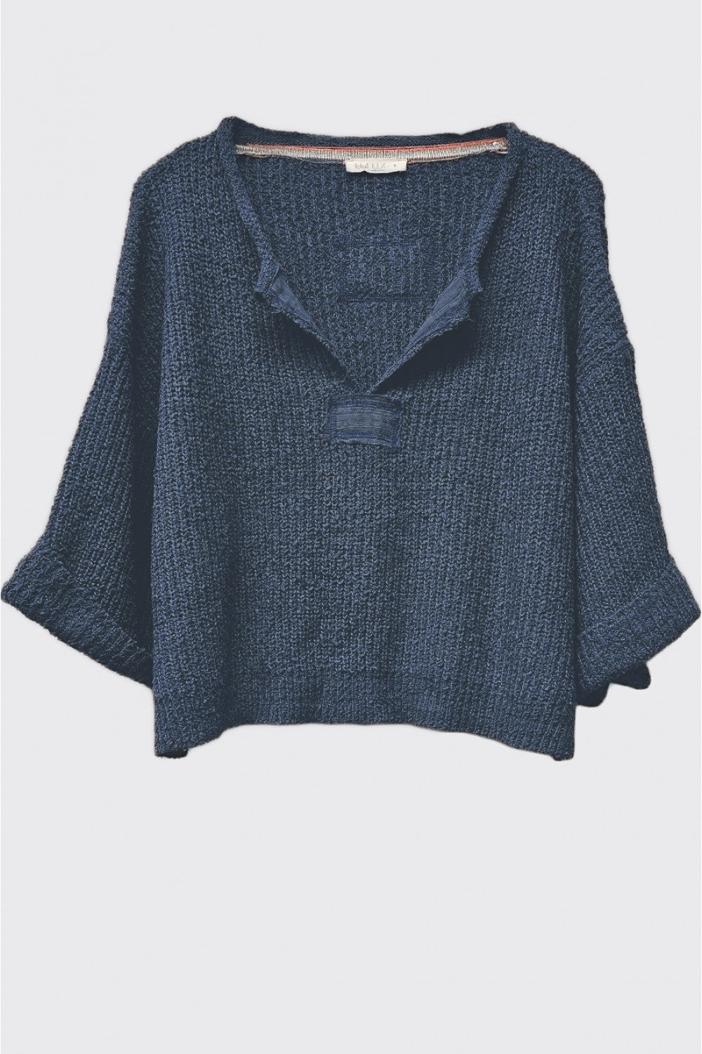 Cropped Patch Sweater