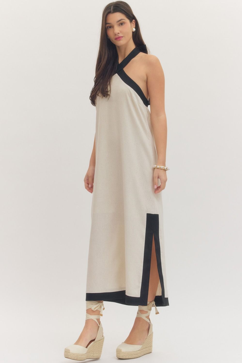 Harbor Glow Halter Dress