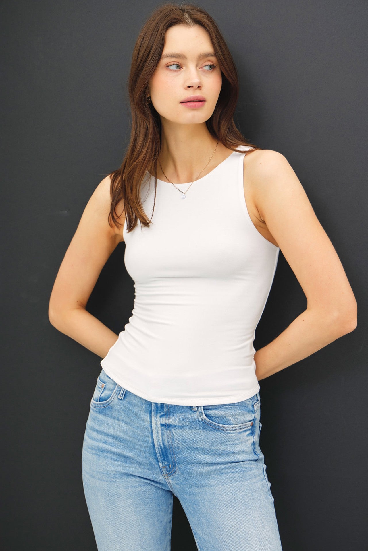 Basic Boat Neck Tank Top