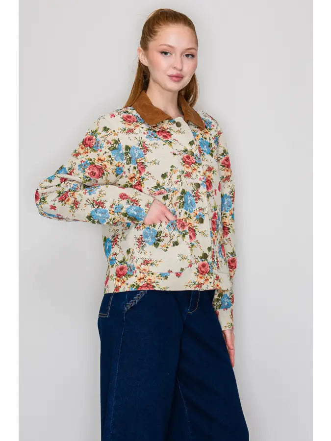 Floral Tapestry Canvas Jacket