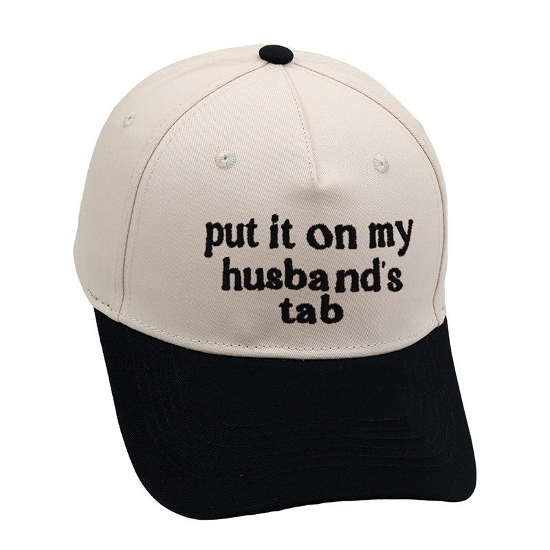 Two Tone Embroidery Word Baseball Hat Cap