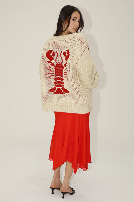 Lobster Heavy Sweater Cardigan
